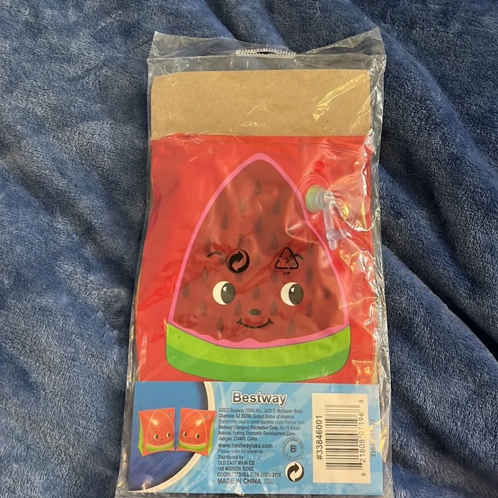 NEW Bright Red Watermelon Inflatable Arm Floaties – H2O Go! by Bestway 3-6yrs